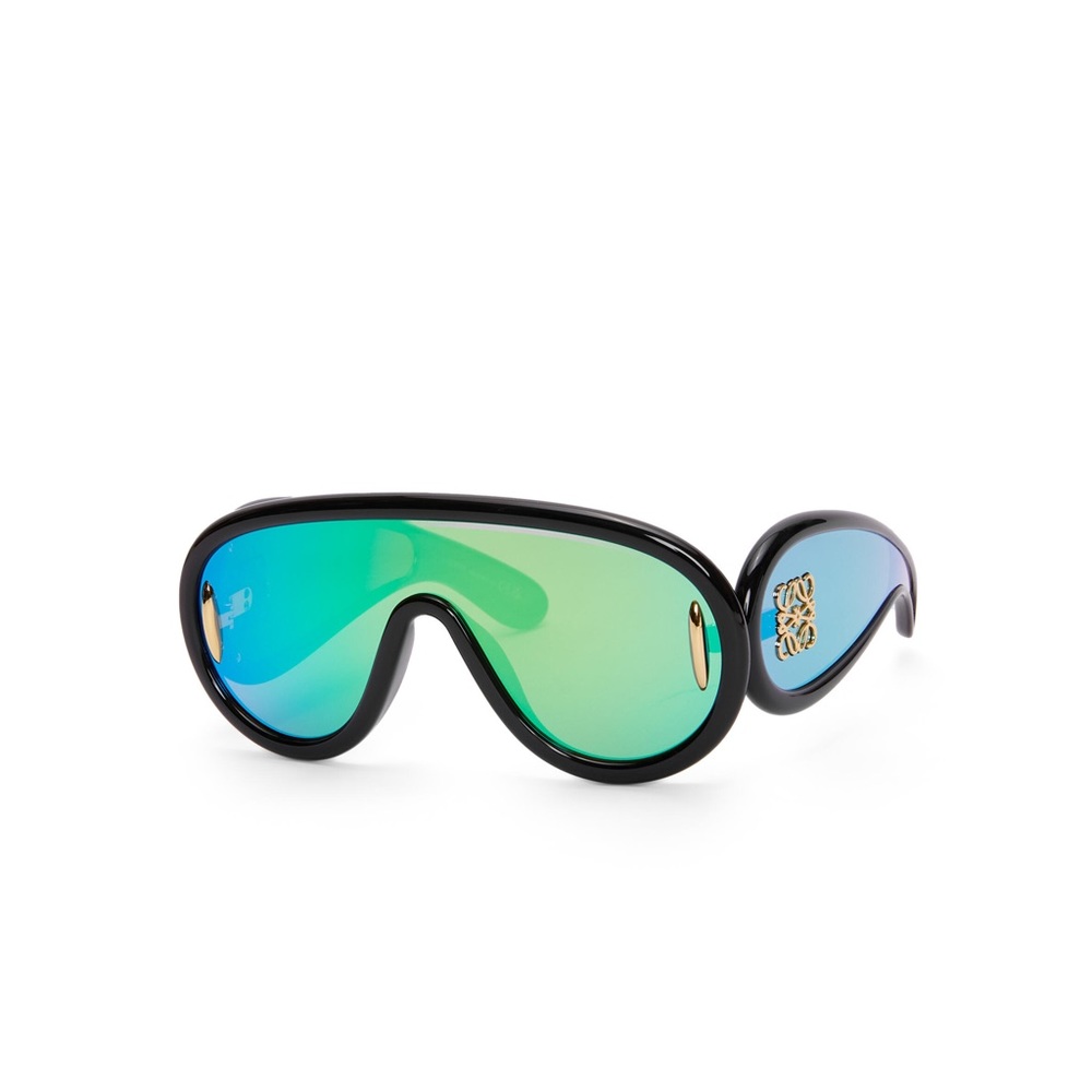Loewe wave mask sunglasses black
